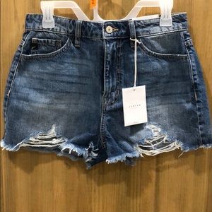 Hazel High Rise Denim Shorts